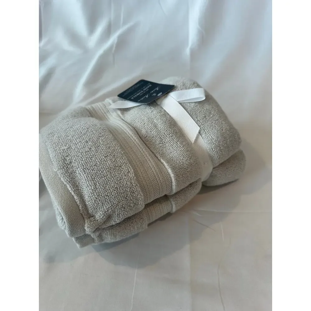 Brooks Brothers set of 2 hand towels, beige color 18” x 28”